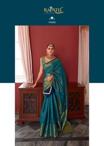 Sari de seda Kanjivaram suave de último diseñador de Fab Zone con cobre Zari Work estilo indio étnico de alta calidad para fiestas de adultos - Product Image 3