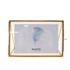 Cadre Photo moderne en métal et verre pour décoration murale, cadre en verre de couleur dorée, table murale, salon, cadre Photo - Product Image 4