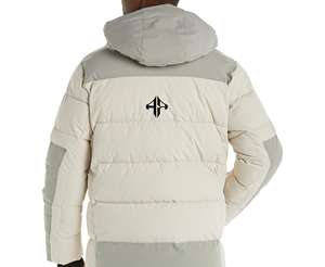 Chaqueta de invierno con logotipo personalizado de color sólido superior Chaqueta acolchada con cremallera estampada transpirable de poliéster 100% de ATLANTIC - Product Image 5