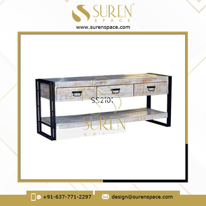 ตู้เก็บทีวีไม้เนื้อแข็งอินเดียสำหรับบ้านและโรงแรมตรงจากโรงงาน - Product Image 2