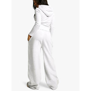 Offre Spéciale manches longues femmes fermeture éclair sweats à capuche hiver Collection coton polaire dames survêtement ensembles 2025 - Product Image 2