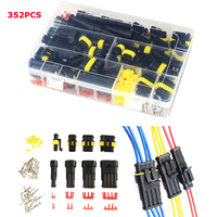 Kit de connecteurs de câblage solaire pour voiture 352 pièces, étanche IP68, UHF/RF, 12V 5A, avec bornes 1/2/3/4 broches pour systèmes solaires et cartes PCB/FPC