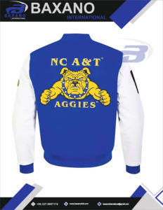 เสื้อแจ็คเก็ตบอมเบอร์สไตล์วาร์ซิตี้สำหรับผู้ชาย ปักลายตัวอักษรแบบ Letterman ปิดด้วยซิป ซับในผ้าฟลีซ สไตล์สตรีทแวร์แนววิทยาลัย - Product Image 5