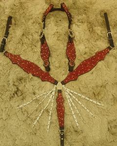 Ensemble de sellerie western en cuir véritable avec boucle à strass, léger, pour étrier et collier de poitrine - Product Image 6