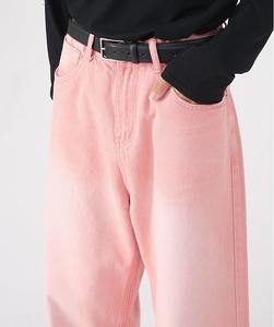 Jeans ample à jambe large en denim rétro pour homme, style streetwear, 100% coton, respirant, lavé, taille plus - Product Image 3