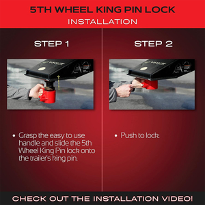 Verrou de cinquième roue AMBITION - Acier enduit de poudre - Verrou de cinquième roue - <span class=keywords><strong>Antivol</strong></span> - Durable - Verrou de cinquième roue sécurisé - Product Image 5