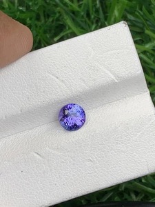 AA+ Tanzanite bleue, taille brillant, pierre précieuse naturelle à facettes, qualité de couleur éblouissante, traitée par cirage/huilage, 1-2.5 - Product Image 5