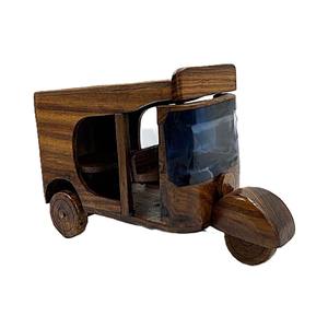 Modelo de Rickshaw de Madera Pura de 8 Pulgadas Hecho a Mano, Tuk Tuk Tradicional Personalizable, Obra de Arte para Decoración del Hogar y la Oficina - Product Image 5