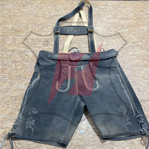Lederhosen traditionnel bavarois pour homme, fait main, de haute qualité, en cuir suédé durable, avec logo et broderie personnalisés - Product Image 1