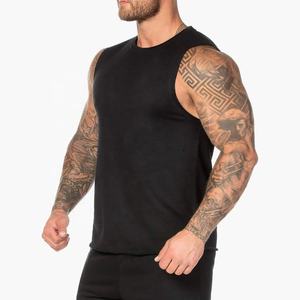 Venta al por mayor 100% algodón hombres gimnasio Fitness Tanktop personalizado OEM servicios nuevo estilo de moda hombres gimnasio algodón camisetas - Product Image 2