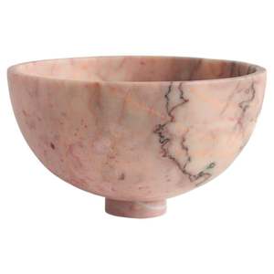 Moderna y Lujosa Tazón de Servir de Mármol Rosa Italiano, Ecológica, para Hogar, Hoteles, Restaurantes y Cafeterías - Product Image 1