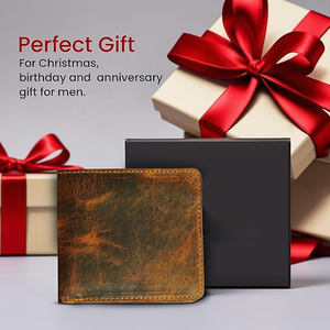 Diseño de logotipo personalizado para Cartera de hombre ligero longitud corta de cuero genuino de alta calidad hecho en fábrica con precio al por mayor - Product Image 4