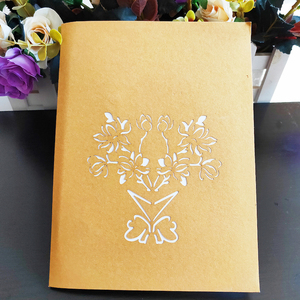 Bouquet de fleurs 3D Pop up Carte de fête des mères pour maman comprend enveloppe et carte de note Musique et papier léger - Product Image 4