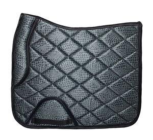 Sudadero de Doma Acolchado con Diseño de Diamantes, Color Gris con Estampado de Cocodrilo, Ribete Negro, Forro de Malla, Espuma de Algodón para Entrenamiento - Product Image 4