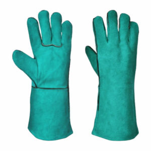Gants de sécurité réfléchissants robustes Gants de soudage lisses ignifuges en cuir de vachette fendu de protection personnelle - Product Image 2