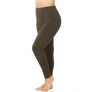 Leggings hasta el tobillo para mujer, hechos a medida al por mayor, pantalones elásticos de spandex/poliéster, para yoga, gimnasio, sólidos, antibacterianos, de alta calidad - Product Image 5