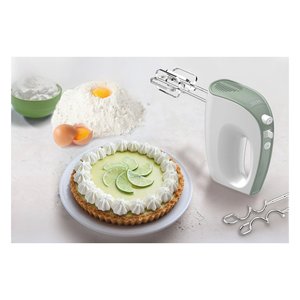 Batidora de Mano Crea&Crema 500W 5 Velocidades con Batidores y Ganchos para Amasar Blanco Verde - Product Image 3