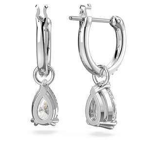 Beautiful New Design S925 Sterling Silver Moissanite Pear And Round Shape <b>Diamond</b> Drop <b>Dangle</b> Hoop <b>Earrings</b> For Women Party Wear - Product Image 3