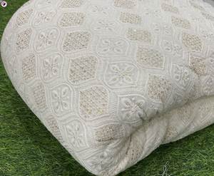 Sherwani pour filles de créateur pour les mariages Tissu Georgette à carreaux brodé fantaisie avec bande de roulement tissée Techniques de tricot utilisées - Product Image 1