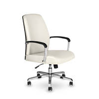 Chaise pivotante de salon de travail réglable en hauteur tabouret roulant moderne en cuir PU