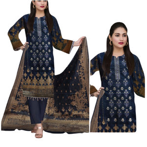 Prêt à porter femmes pakistanaise Style indien dentelle florale Shalwar Kameez robe taille naturelle été décontracté tenue de fête - Product Image 4