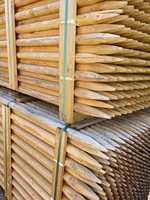 Estacas de Madera Dura de 25-30 mm de Diámetro, Ecológicas, para Cercas de Granja, Soporte para Plantas y Flores, Estacas Puntiagudas de Madera Natural de Vietnam