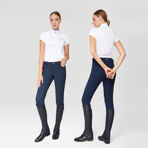 หนังแท้ระบายอากาศใส่สบายสำหรับผู้หญิงม้าขี่แบบปรับสีได้ - Product Image 6