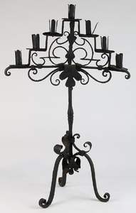 Bougeoir de sol en fer forgé Noir Trois bougeoirs en fer forgé Lite Bougeoirs en fer forgé noir - Product Image 6