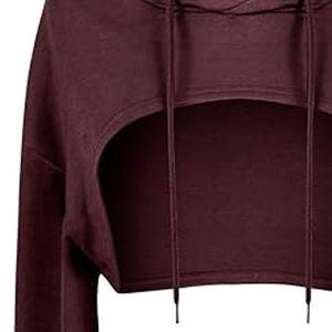 Streetwear Vente flash Femmes Crop Cut Hoodies à bas prix Fabriqué en tissu de haute qualité Respirant Anti-boulochage Crop Cut Hoodies pour femmes - Product Image 6