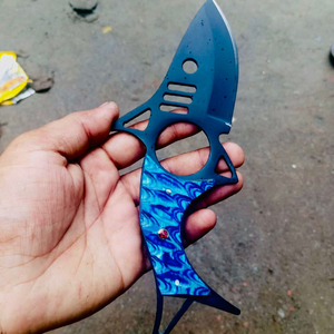 Cuchillo Bowie Vikingo de Acero de Damasco Hecho a Mano, Mango de Acero de Damasco, Personalizable OEM, Cuchillo de Caza y Camping de Alta Calidad para Exteriores - Product Image 2