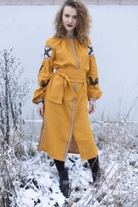 Vestido túnica mexicana bordada para mujer, tela de poliéster 100%, suave y transpirable, precio al por mayor, estilo personalizado de lujo nacional - Product Image 6