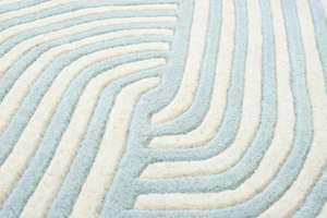 Tapis rectangulaire pour salon en chenille de laine premium, écologique et adapté aux animaux domestiques - Product Image 6