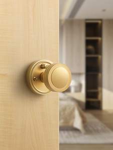 Bouton de porte en laiton bronze huilé Design moderne Boutons de confidentialité pour hôtel, villa, chambre à coucher, salle de bain, durable et élégant, 1 paquet - Product Image 4