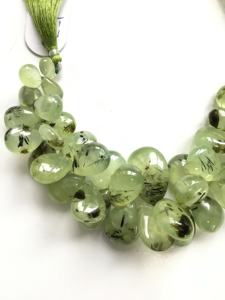 Cuentas de Prehnita Natural en Forma de Pera, Piedra Preciosa Natural para la Elaboración de Joyería Fina - Product Image 4