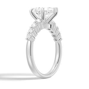 แหวนทอง 14K ประดับเพชรโมอิสซาไนต์ทรงหัวใจแบบห้าก้านฝังเพชรหรูหรา - Product Image 6