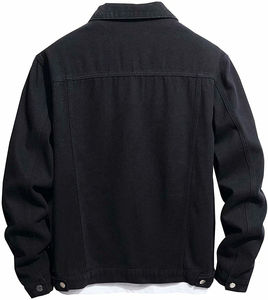 แจ็กเก็ตยีนส์สีพื้นสำหรับผู้ชายเสื้อแจ็กเก็ตผ้าเดนิมสีพื้นสำหรับผู้ชายเสื้อผ้าตามสั่ง - Product Image 2