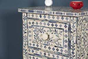 Handcrafted Bone Inlay <b>Drawer</b> Console Cabinet Decorative <b>Storage</b> Furniture for Living Spaces Available At Competitive Price - Product Image 5