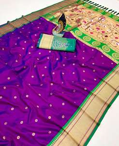 Festival Special Hansraj Paithani Silk Saree Best <b>Indian</b> & <b>Pakistani</b> <b>Clothing</b> Wholesalers in India - Product Image 1