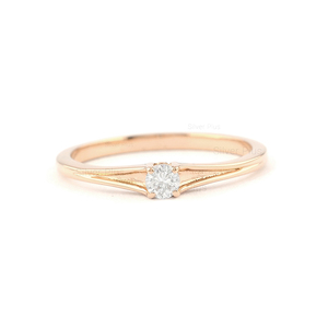 Wholesale 18K Solid Gold Diamond <b>Ring</b> Gold Jewelry Minimalist Genuine Diamond <b>Ring</b> Producible In 10K/14K - Product Image 3