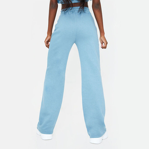 Pantalon long uni en velours polaire anti-plis à taille haute et jambe droite, très élastique, pour femme, collection hiver 2026, haute qualité - Product Image 3