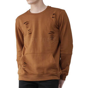 Haute qualité 100% coton High Street Style hommes sweats personnalisé de haute qualité Heavy Duty Sweatshirt en détresse - Product Image 1