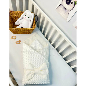 Manta de bebé más vendida, manta de lana suave OEM para recién nacidos, personalizada con logotipo o nombre - Product Image 2