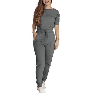 Cổ Điển Chuyên Nghiệp O-Cổ Thường Xuyên Thế Giới Điều Dưỡng Chà Đặt Dệt Kim Co Giãn Đa Top Túi Spa Đồng Phục Của Phụ Nữ Tùy Chỉnh Chà - Product Image 4