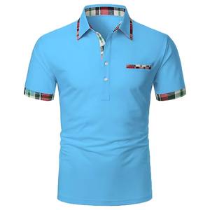 เสื้อยืดแขนสั้นคอปกติดกระดุมเสื้อลำลองสำหรับผู้ชายเสื้อผ้าแนวสตรีทระบายอากาศได้ด้านหน้าโลโก้ที่เป็นมิตรต่อสิ่งแวดล้อม - Product Image 6