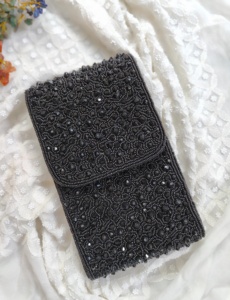 Elegante Bolso de Mano con Solapa y Cuentas para Mujer, Acabado en Piedra, Hecho a Mano, Proveedores de India, Exportadores, Compradores - Product Image 5