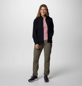 Chaqueta Softshell negra con logotipo personalizado de alta demanda para mujer, chaquetas Softshell de manga larga y a prueba de viento para correr al aire libre para mujer - Product Image 6