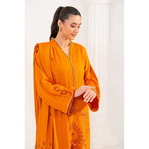 Traje de Satén Jacquard de 3 Piezas con Dupatta MJ-52064 - Product Image 1