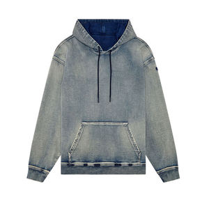 Automne à capuche Denim veste hommes Hip Hop jean manteau rétro jean veste rue décontracté Bomber vestes hommes femmes vêtements d'extérieur à capuche - Product Image 4