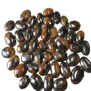 คริสตัลไพไรต์ธรรมชาติคุณภาพสูงหินพาร์มาเลอร์สีทองกึ่งมีค่าพลอยแกะสลักสำหรับการรักษาเรกิฮวงจุ้ย - Product Image 1