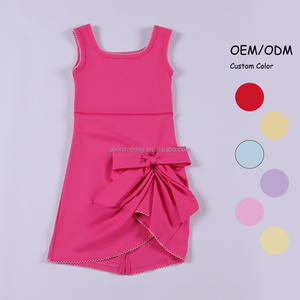 Nuevo Vestido de Yoga de Verano 2026 de Color Liso con Shorts Integrados y Diseño de Ribete Bordado para Actividades Diarias, Envío Rápido - Product Image 4